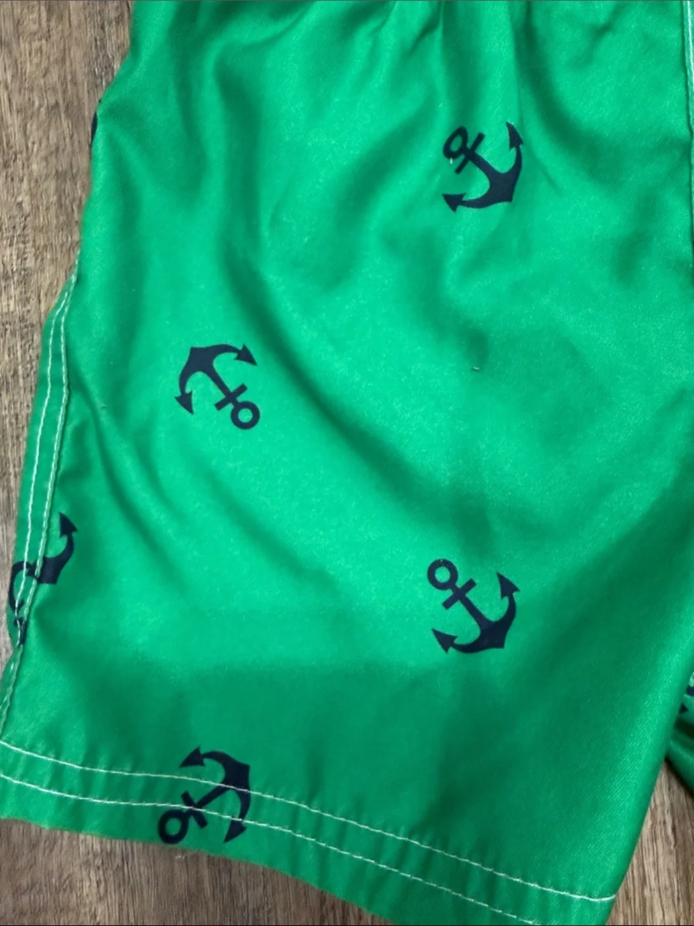 Circo,Green Anchor Print Kids Swim Shorts